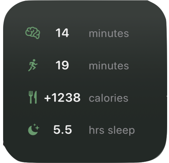 Daily Mind and Body home screen widget